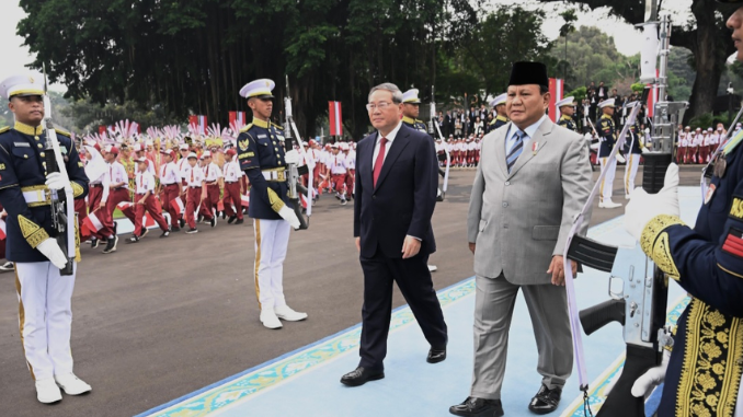 Penyambutan PM China di Istana Merdeka