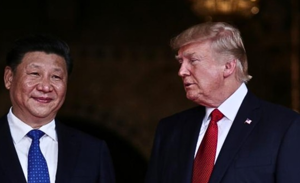 Potret Trump dan Xi Jinping